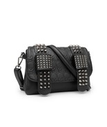 Women Punk Skull Shoulder Top-Handle Bag Purse Handbag PU Leather Satche... - €16,49 EUR