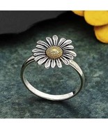 Artisan Sterling Silver Daisy Ring with Bronze Center Sz 9 - €29,53 EUR