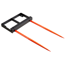 VEVOR 49.21" Hay Spear, Bale Spears 3000 lbs Load, Stabilizer Spears &amp; 6... - $292.99