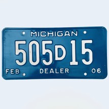 2006 United States Michigan Base Dealer License Plate 505D15 - £13.23 GBP