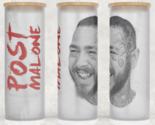 Frosted Glass Post Malone Music Legend Cup Mug Tumbler 25oz with lid and... - £15.47 GBP