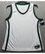 Nike Basketball Team Jersey Womens XL White Stretch Dri Fit Rib Trim Swo... - $454.20 MXN