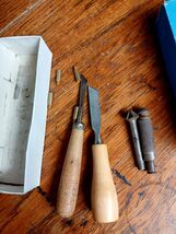 Vintage Stelray Spring Loaded Awl + wood carving tool set - $26.73