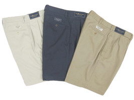 New Polo Ralph Lauren Tyler Shorts!  Tan, Navy or Stone   Pleated  Inseam = 9 in - $44.99
