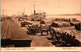 Vtg Postcard 1910s New Orleans Louisiana LA Shipping Cotton Lumber to Europe S19 - £14.23 GBP