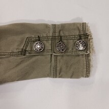 Doki Geki IJ23I7XZ Women’s Size Small Green Cotton Blend Button Front Jacket image 7