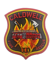 Fire Dept CALDWELL IDAHO Fire and Rescue Vintage NOS Embroidered Patch - £7.69 GBP