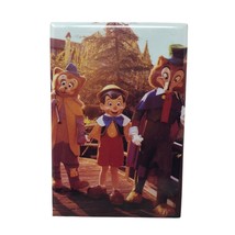 VTG Disney ATA-BOY Pinocchio Gideon &amp; Foulfellow Fox Disneyland Fridge M... - $19.79