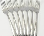 Wallace Bright Star Dinner Forks Glossy 7 1/4&quot; Stainless Lot of 7 - £76.61 GBP