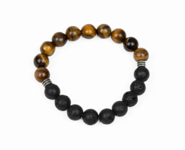 Paparazzi Destiny Tiger’s Eye Lava Bracelet - New - £3.52 GBP