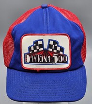 VINTAGE Daytona 500 Blue/Red Mesh Snapback Trucker Hat/Cap - £14.70 GBP