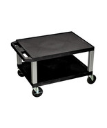 LUXOR WT16-N 16&quot;H AV Cart - Two Shelves - Nickel Legs, - $5,430.56 MXN