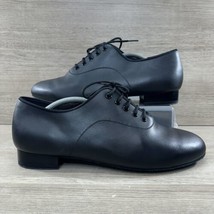 Men&#39;s 11  Latin/Salsa Very Fine Ballroom Competitive Dance Shoes  Black Leather - £62.75 GBP