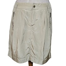 Beige Silk Blend Skirt with Pockets Size 6 - £27.10 GBP