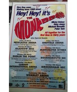 The Monkees 1997 UK Tour 4&quot;x6&quot; Promo Poster EXC Dolenz, Jones, Nesmith, ... - $4.95