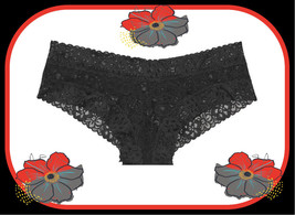 S M L Noir Black All Floral Lace The Lacie Victorias Secret Cheeky Brief Panty - £8.59 GBP