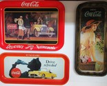Set Of 4 Coca-Cola Coke Metal Serving Trays #4 - $59.35