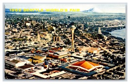 Seattle World&#39;s Fair Artist Concept Aerial View UNP Chrome Postcard R9 - £3.22 GBP