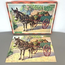 Vintage Victory Plywood Jigsaw Puzzle Mule Donkey Apple Cart Vegetable Hayter SH - £31.81 GBP