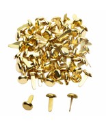 Mini Brads 100Pcs Gold Paper Fasteners Round Brass Metal Pastel Brads Fo... - £9.40 GBP