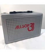 Vintage Allsop 3 Cassette Tape Case box storage tote Allsop3 silver carr... - $48.43 CAD