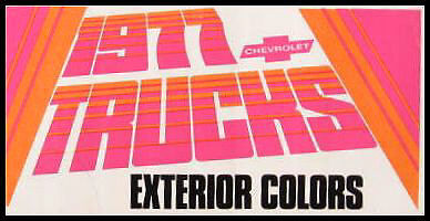 1977 Chevrolet Truck Color Selector Paint Chip Brochure - $11.88