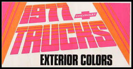 1977 Chevrolet Truck Color Selector Paint Chip Brochure - £9.28 GBP