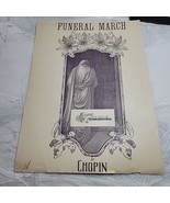 Antique Funeral March Sheet Music Creepy Ghostly Haunting Imagery Lillies  - £20.41 GBP