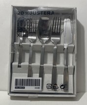 Brand New IKEA JUSTERA Stainless Steel Cutlery 20 Piece Set 302.589.65 - £39.73 GBP