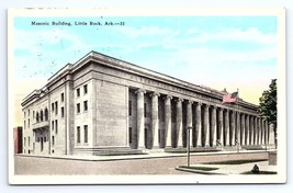 Postcard Masonic Building Little Rock Arkansas AR c.1943 - £3.54 GBP