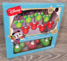 New Disney Mickey Mouse Singing Musical Projection 8 Ct. Light String Christmas - £29.56 GBP
