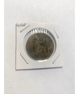 1873 UK  Great Britain penny Victoria Vintage Coin - $4.93 CAD