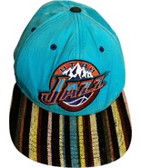 VTG mitchell &amp; ness hardwood classics utah jazz snapback hat native-stri... - $37.81