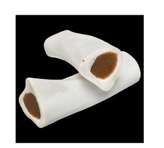 MPP Stuffed Peanut Butter Nutritious Refillable Shin Bones 4&quot; Hard Dog Dental Ch - £13.50 GBP