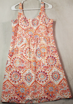 Jude Connally Tank Dress Womens Medium Orange Floral Nylon Sleeveless Round Neck - £28.41 GBP