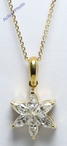 18K Yellow Gold Marquise Diamond Pendant (0.79 Ct J-K Si1 Clarity) - £847.68 GBP