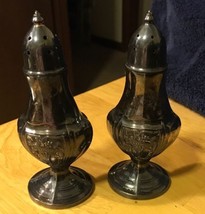 Vtg BM Co. Silverplate Salt &amp; Pepper Shakers - £10.95 GBP