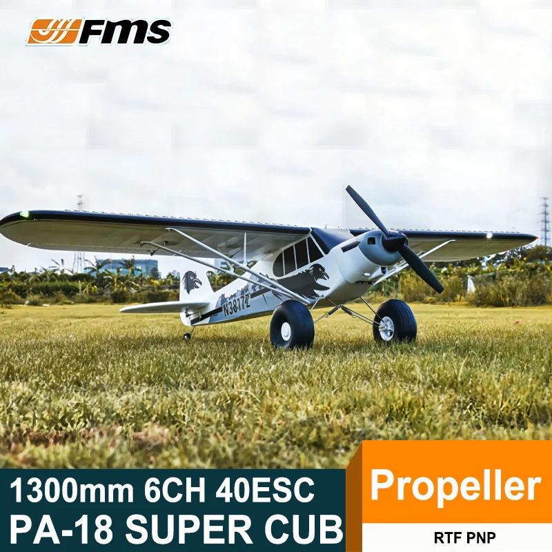 FMS Remote Control Model Plane 1300MM 1.3M PA-18 J3 Piper Super Cub RC Airplane - £313.10 GBP+