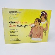 Vintage Oster Duo Infra Red Heat Massager Model 207-01 Box Manual Attachments - $24.75