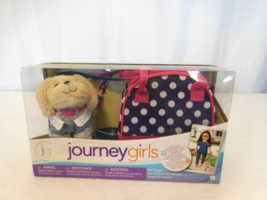 Journey Girls Pet Puppy Dog Playset Carrier Collar Leash Fits American Girl Doll - £11.66 GBP