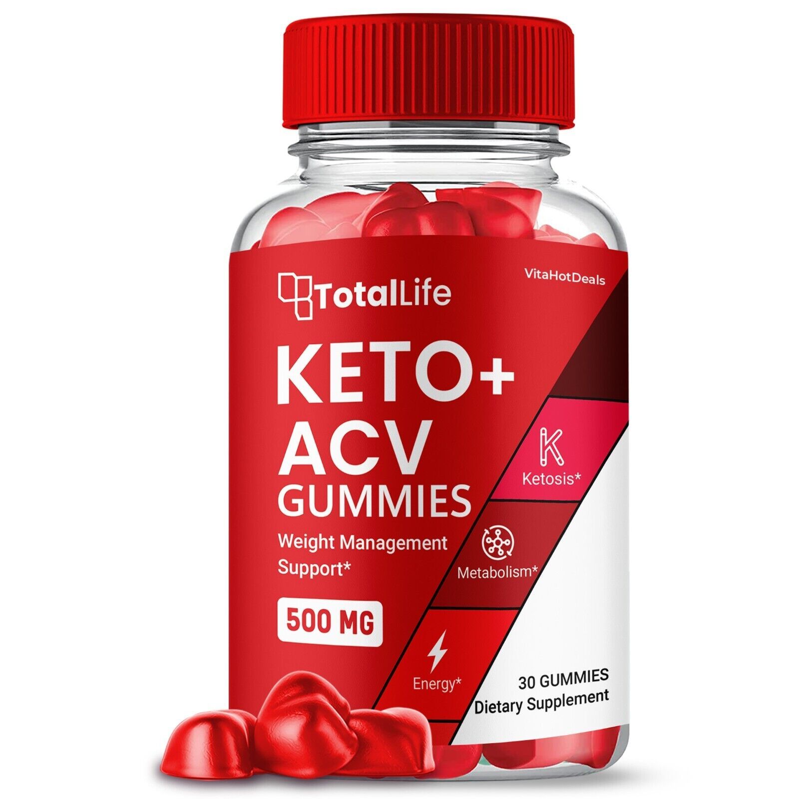 1 Pack TotalLife Keto ACV Gummies Official Max Strength Supplement