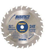 Irwin Marathon Circular Saw Blade Carbide Cutting Edge 5-3/8&quot; 24Teeth Pa... - £54.74 GBP