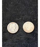 1915-D, 1916-D Barber Silver Quarter Dollar 25C - 2 COINS - £10.12 GBP