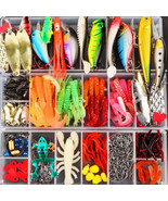 375pcs Lifelike Freshwater Fishing Lures Kit Fishing Tackle Box,2 Big Fr... - $66.39