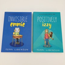Lot of 2 Paperback Books Invisible Emmie &amp; Positively Izzy by Terri Libe... - £6.32 GBP