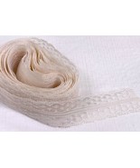 5 Yards Cream Ivory Double Edge Lace Sewing Trim 1&quot; Wide - Bulk Available - £3.86 GBP