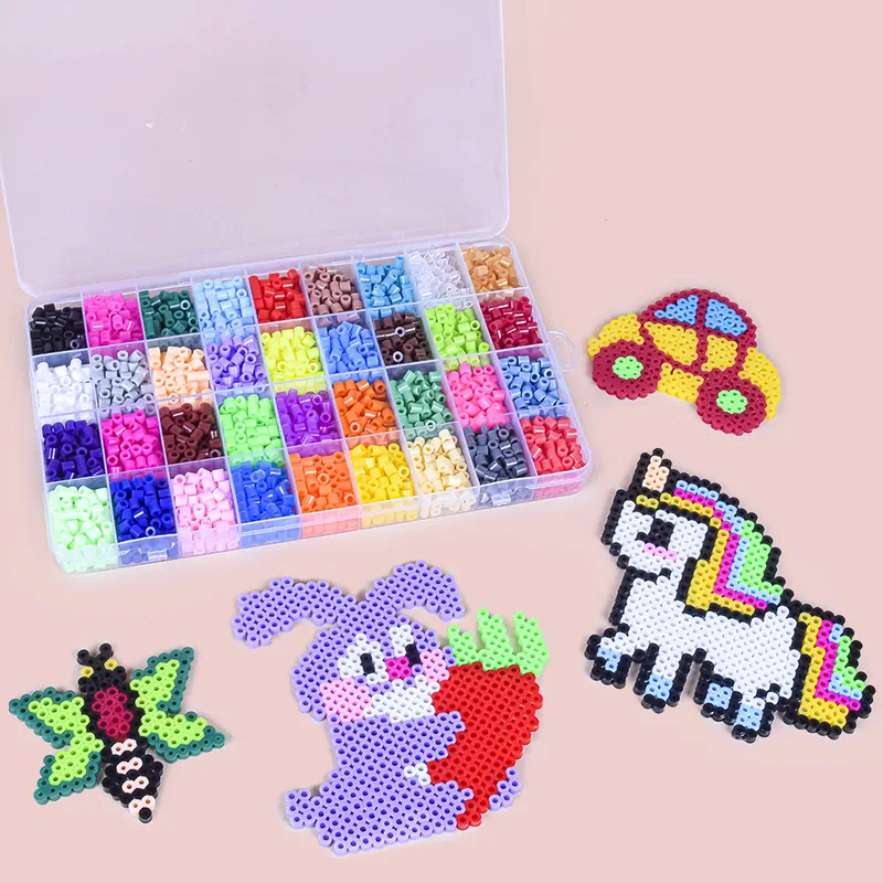 Hama Beads Toy 36 Colors Box Set 5mm Perler Educational Kids 3D Puzzles DIY - £16.76 GBP