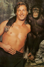 Lex Barker Color With Chimp As Tarzan 24X36 Poster Print - £22.75 GBP