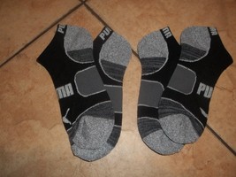 puma socks 2 pair brand new without tags black grey size 8-11 - £8.76 GBP