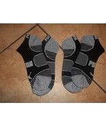 puma socks 2 pair brand new without tags black grey size 8-11 - $209.07 MXN